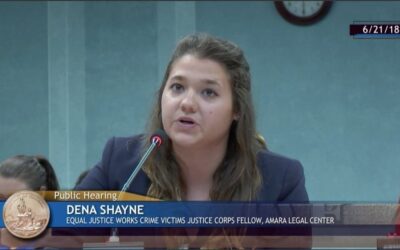 Amara Testifies in Support of the Intrafamily Offenses and Anti-Stalking Orders Amendment Act of 2018
